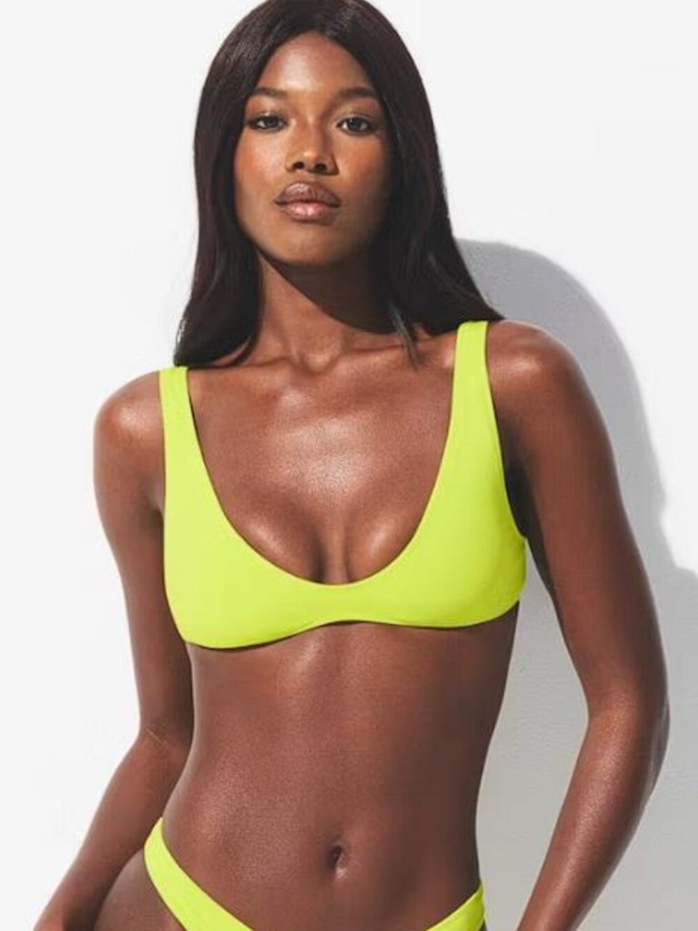 SKIMS Women's Signature Swim Plunge Bikini Top Size S In Sphere